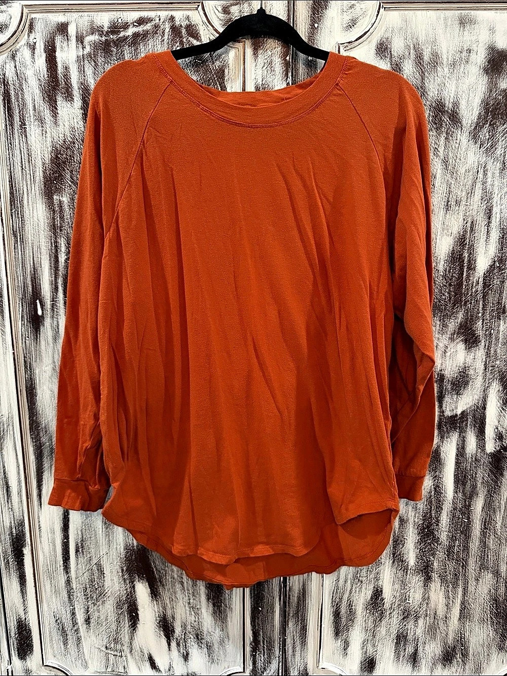 Cynthia Rowley Long Sleeve Top in Orange Small Like New